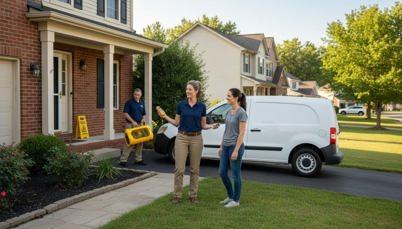 Residential water damage restoration in Smithton, IL
